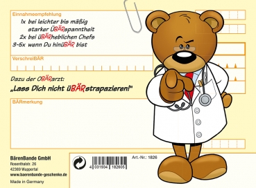 Rezept Dauerstress Traubenzucker Rückseite