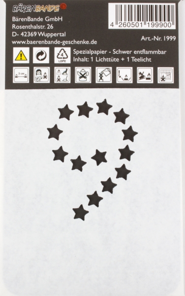 Zahlen-Lichttüte Nr. 9 Rückseite